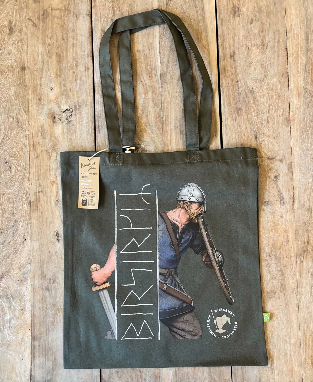 Tote Bag Viking Berserker – Olive Green
