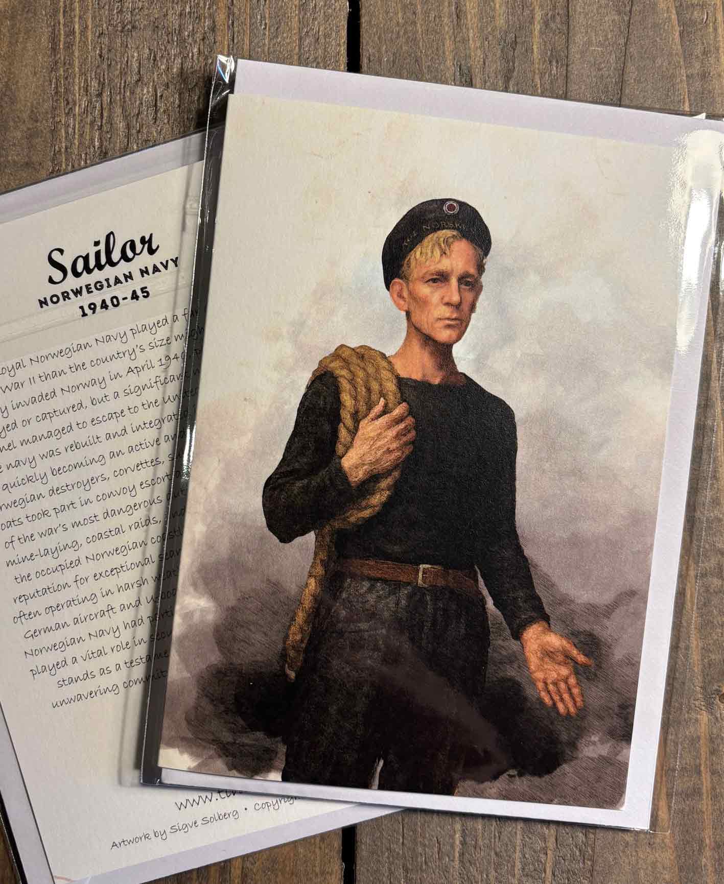 Illustrated Card – Norwegian Sailor, Second World War