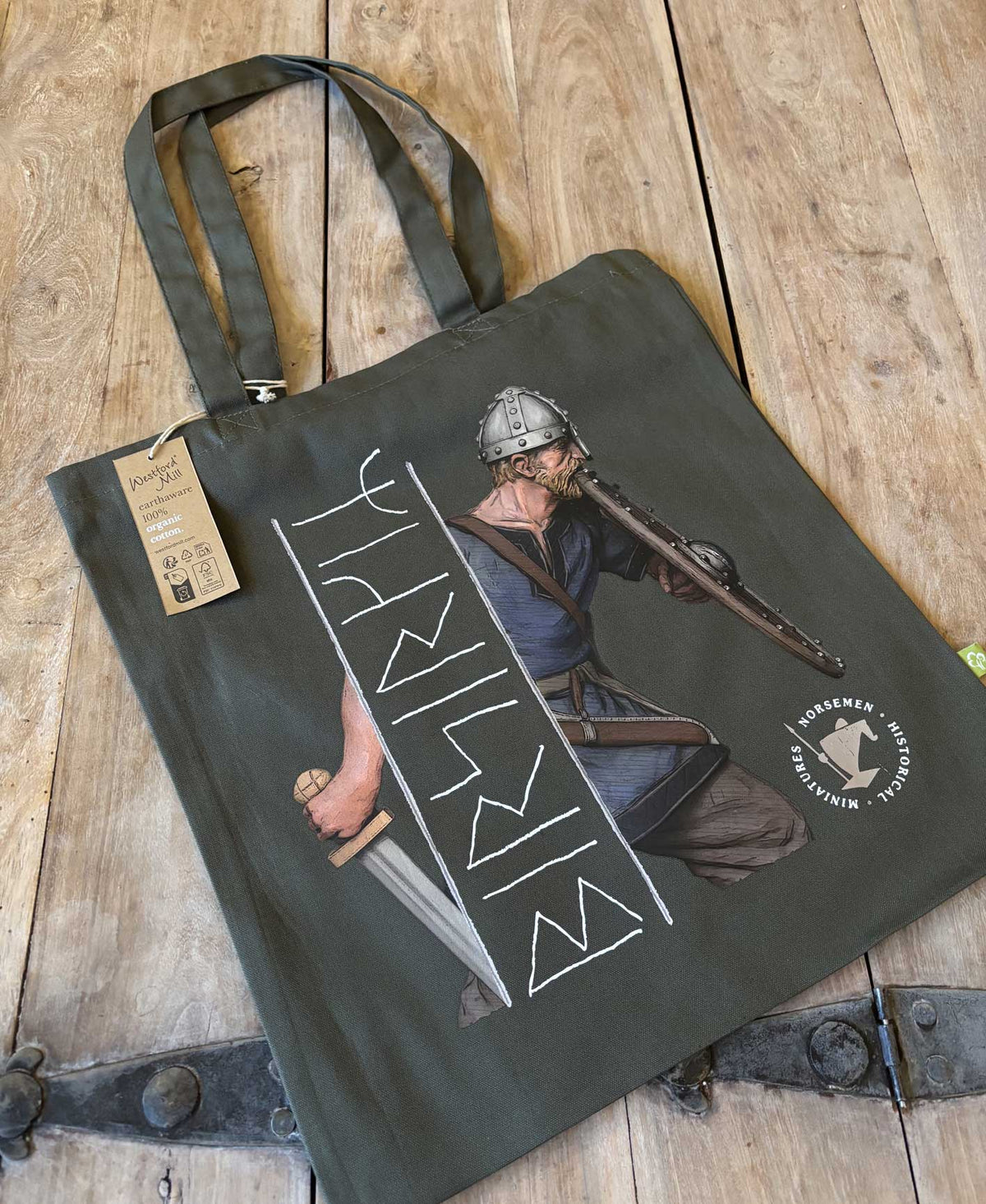 Tote Bag Viking Berserker – Olive Green